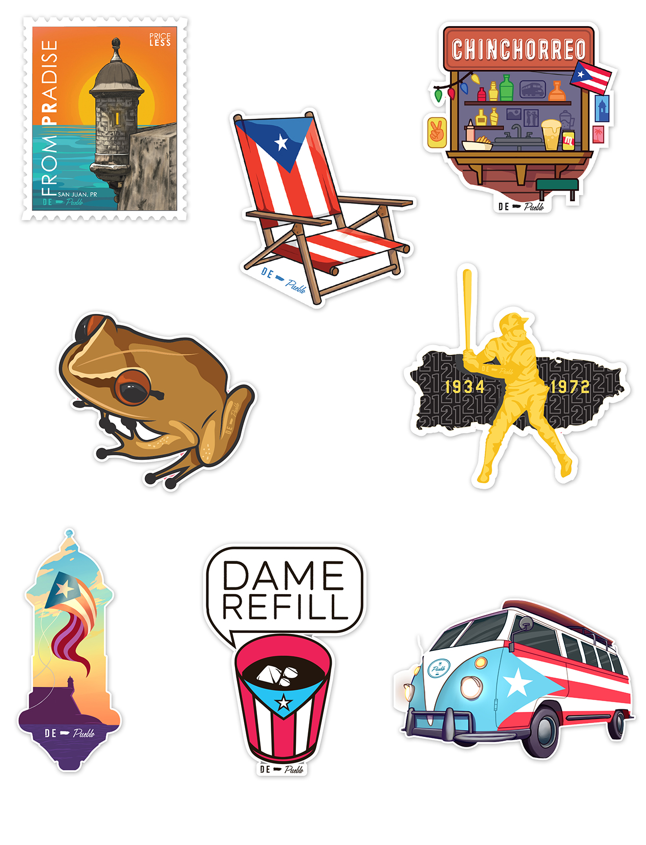 Stickers para Recaudar Fondos de pueblo